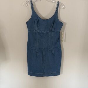 No Boundaries Denim Blue Mini Dress